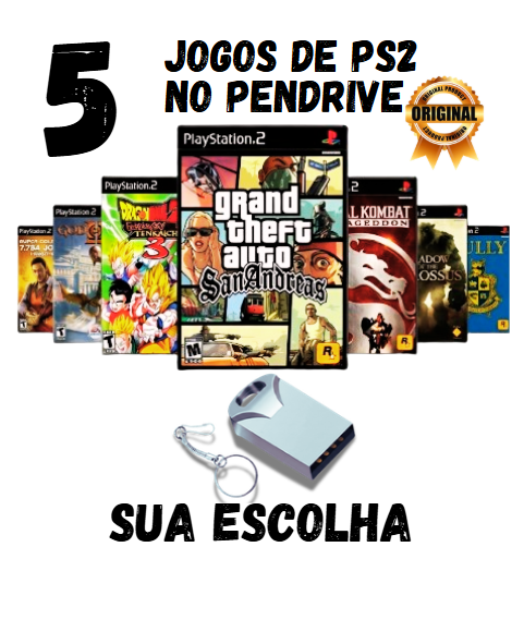 Pendrive PS2 OPL – Kit de 5 a 40 Jogos – Monte Sua Lista – Plug & Play