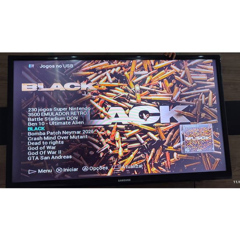 Super Kit Acessorios PS2 , HDMI , 2 Controles S/fio, Pendrive 32GB 10 Jogos + Memoricard OPL