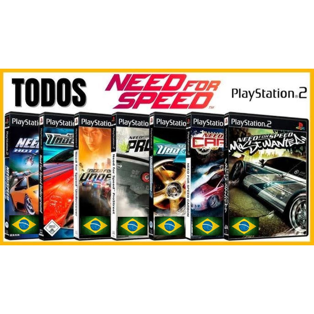 Coleção Need for Speed  7 Jogos Para PS2 via OPL Need for Speed: Underground 2 DUBLADO EM PORTUGUES I.A