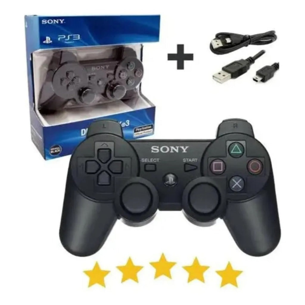 CONTROLE DE PS3 PRIMEIRA LINHA SEM FIO + CABO CARREGAMENTO