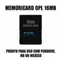 MEMORICARD OPL 16MB PRONTO PARA USO COM PENDRIVE , HD OU MX4SIO