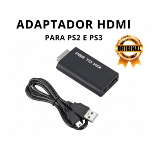 Adaptador HDMI para PS2 e PS3 – Recupera Imagem PS3 Sem HDMI 1080p