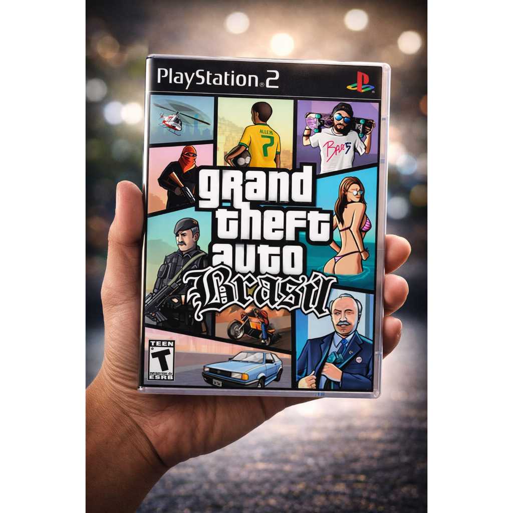 GTA Brasil PS2 Desbloqueado | Grand Theft Auto Brasil Patch | Jogo PlayStation 2 | DISCO CAPA