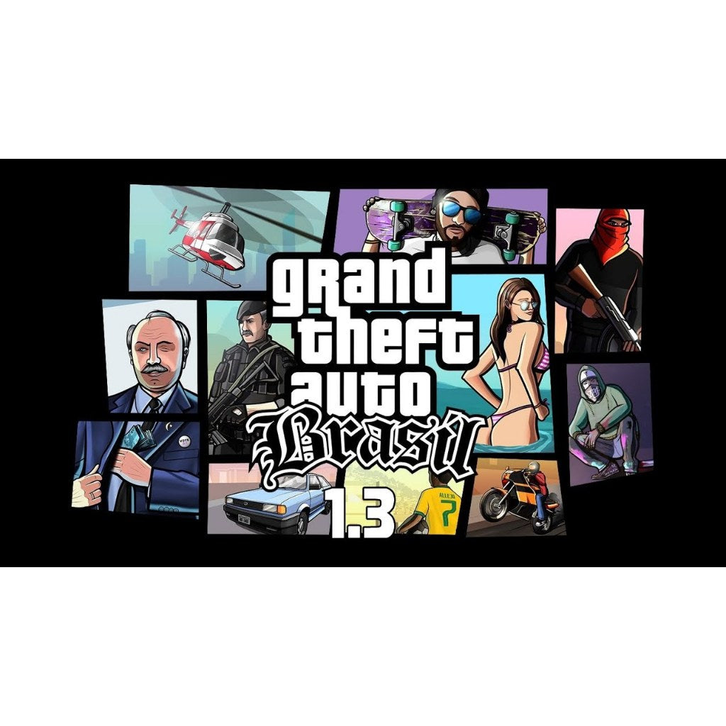 GTA Brasil PS2 Desbloqueado | Grand Theft Auto Brasil Patch | Jogo PlayStation 2 | DISCO CAPA