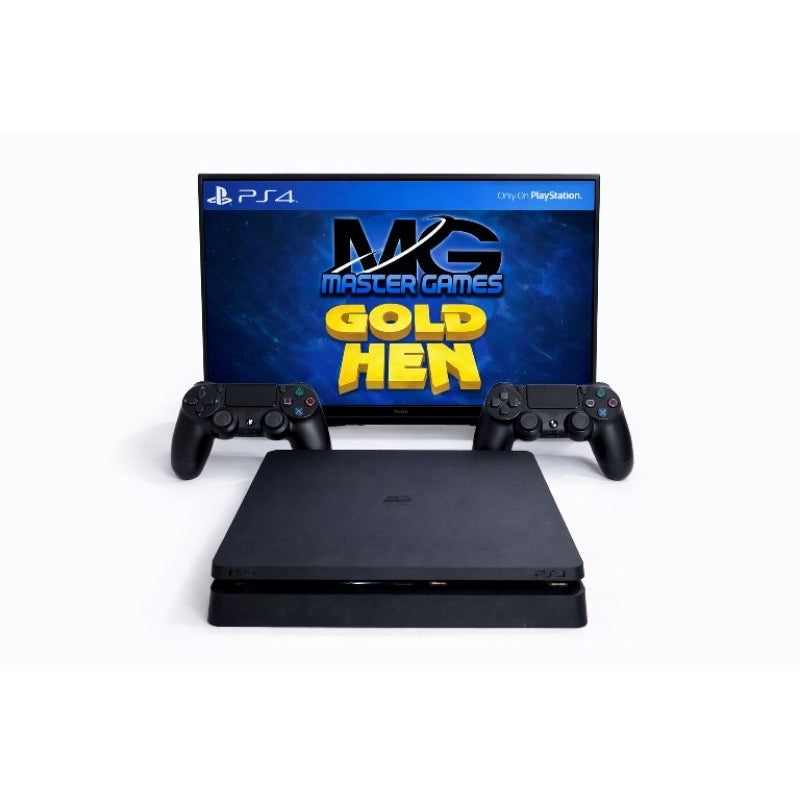 PS4 SLIM 1TB DESBLOQUEADO 2 CONTROLES +30 JOGOS JÁ INSTALADO