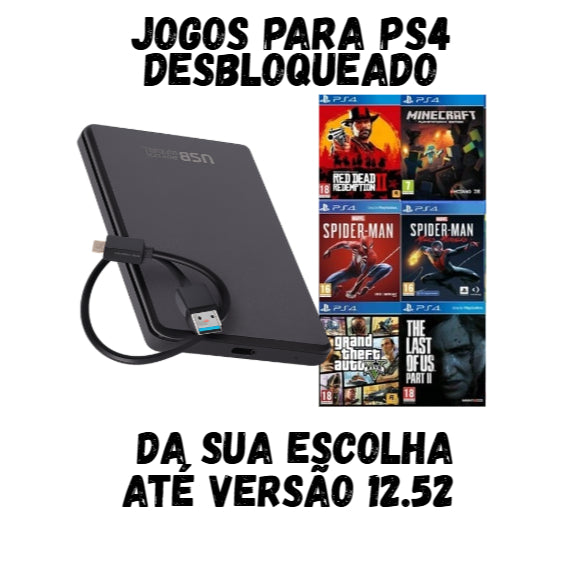 HD DE JOGOS PARA PS4 DESBLOQUEADO ⭐ Jogos da sua escolha ️ Leia antes de comprar