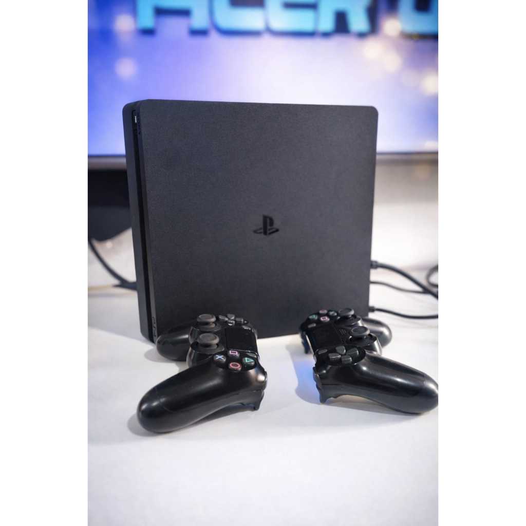 PS4 SLIM 1TB DESBLOQUEADO 2 CONTROLES +30 JOGOS JÁ INSTALADO