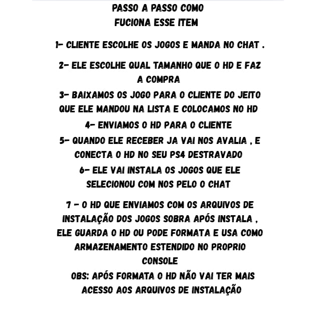 HD DE JOGOS PARA PS4 DESBLOQUEADO ⭐ Jogos da sua escolha ️ Leia antes de comprar