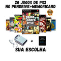 Kit com 20 Jogos + Memory Card OPL para PS2 – Diversão Garantida!
