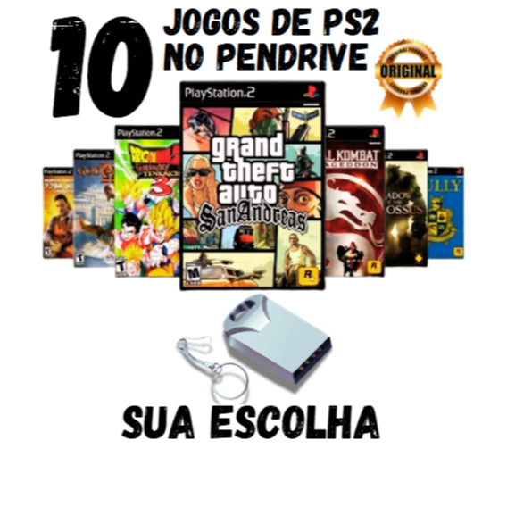 Pendrive PS2 OPL – 5 a 110 Jogos à Sua Escolha + Pronto para jogar  >> leia a descrição