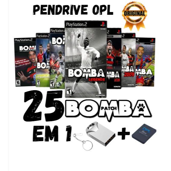 Pendrive PS2 Com 25 Jogos Bomba Patch - Coleção ANTIGA E ATUAL 2026 + Clássicos OPL