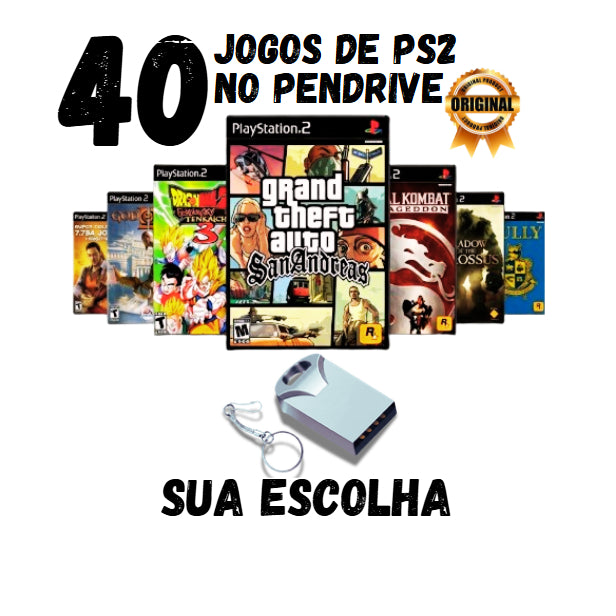 Pendrive PS2 OPL – 5 a 110 Jogos à Sua Escolha + Pronto para jogar  >> leia a descrição