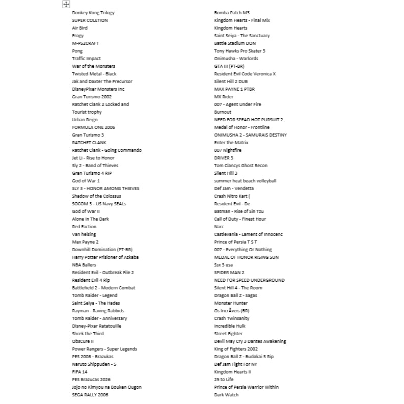 HD PARA PS2 OPL COM 110 JOGOS JÁ INSTALADO  >>LISTA DE JOGOS NAS IMAGENS<<