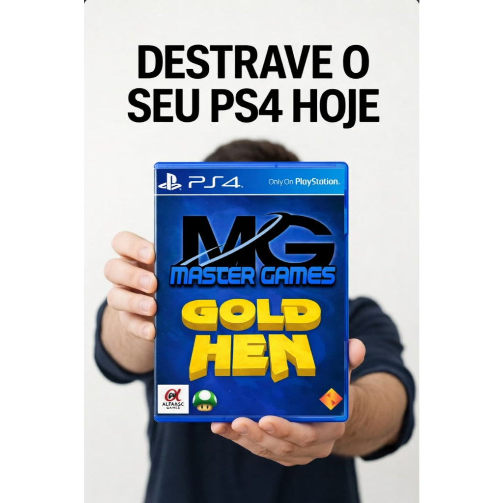 Disco Desbloqueio Gold Hen Para PS4 | 9.00 | 12.52 | Fácil Instalação