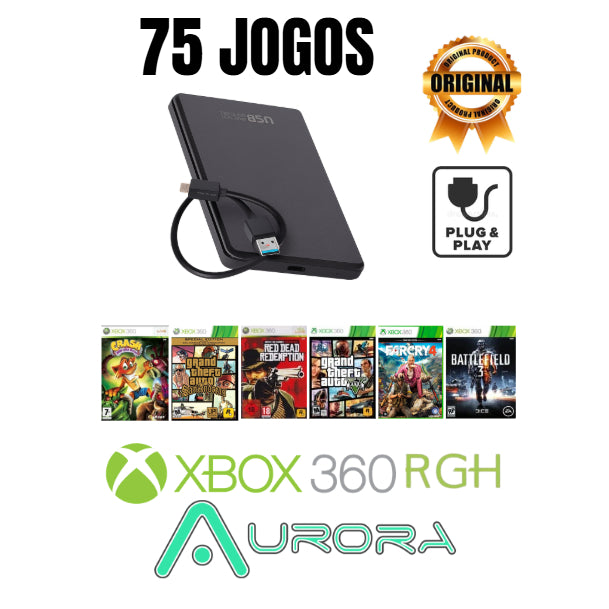 HD PARA XBOX 360 2015 OU RGH FUCIONA EM TODOS! >>  Titulos ja instalado << PLUG & PLAY