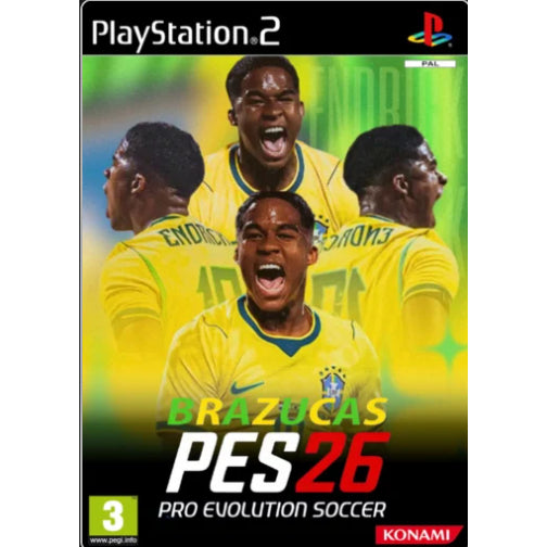 PES BRAZUCAS PARA PS2 EM DISCO COM CAPA CASE PLATICA OU CAPA PAPEL >> LEIA A DESCRIÇÃO <<