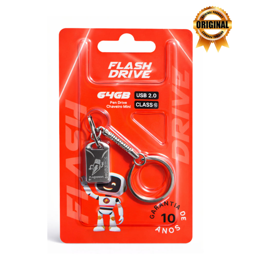 Mini Flash Drive 128GB Metal USB 2.0 Chaveiro Portátil Prata >> PENDRIVE NOVO VAZIO << LEIA A DESCRIÇÃO!!